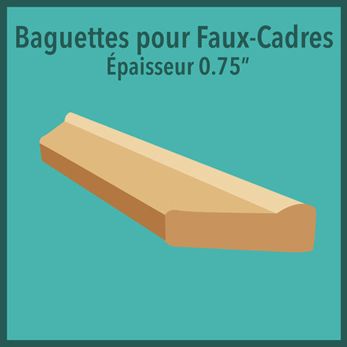 Baguette pour faux-cadres 0,75