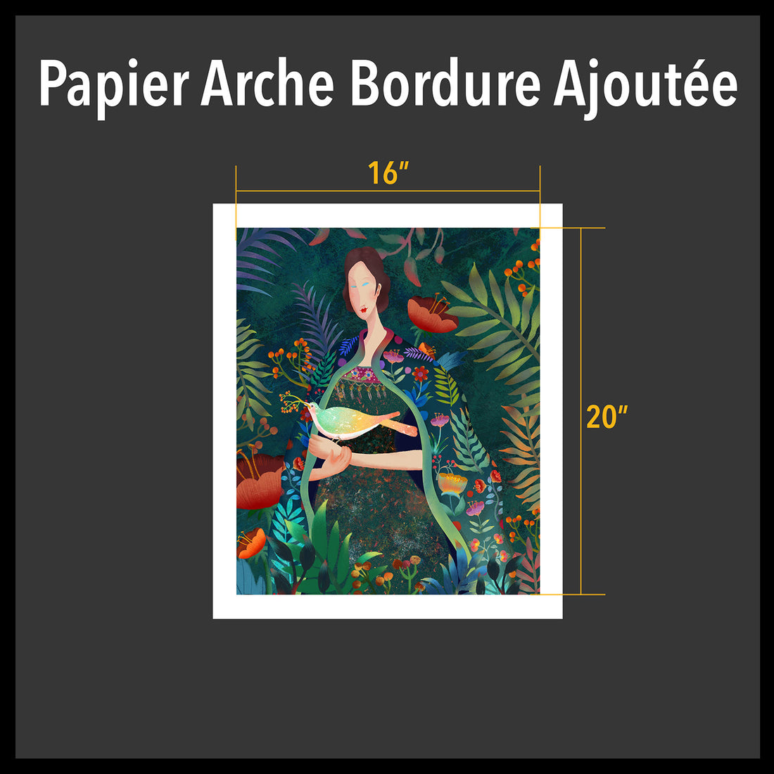 Papier arche bordure ajoutée