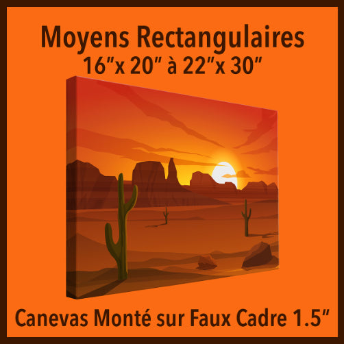 Moyen Canevas Monté sur Faux Cadre 1.5