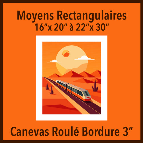 Moyen Canevas Roulé Bordure 3