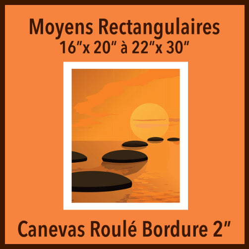 Moyen Canevas Roulé Bordure 2