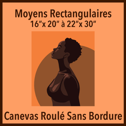 Moyen Canevas Roulé Sans Bordure