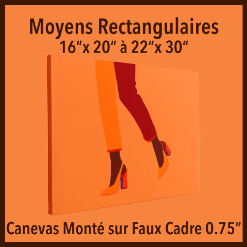 Moyen Canevas Monté sur Faux Cadre 0.75