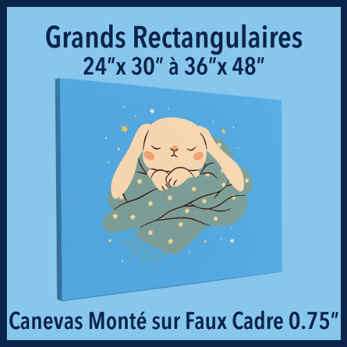 Grand Canevas Monté sur Faux Cadre 0.75